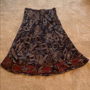 Chico’s beaded embroidery skirt